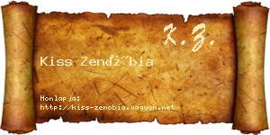Kiss Zenóbia névjegykártya